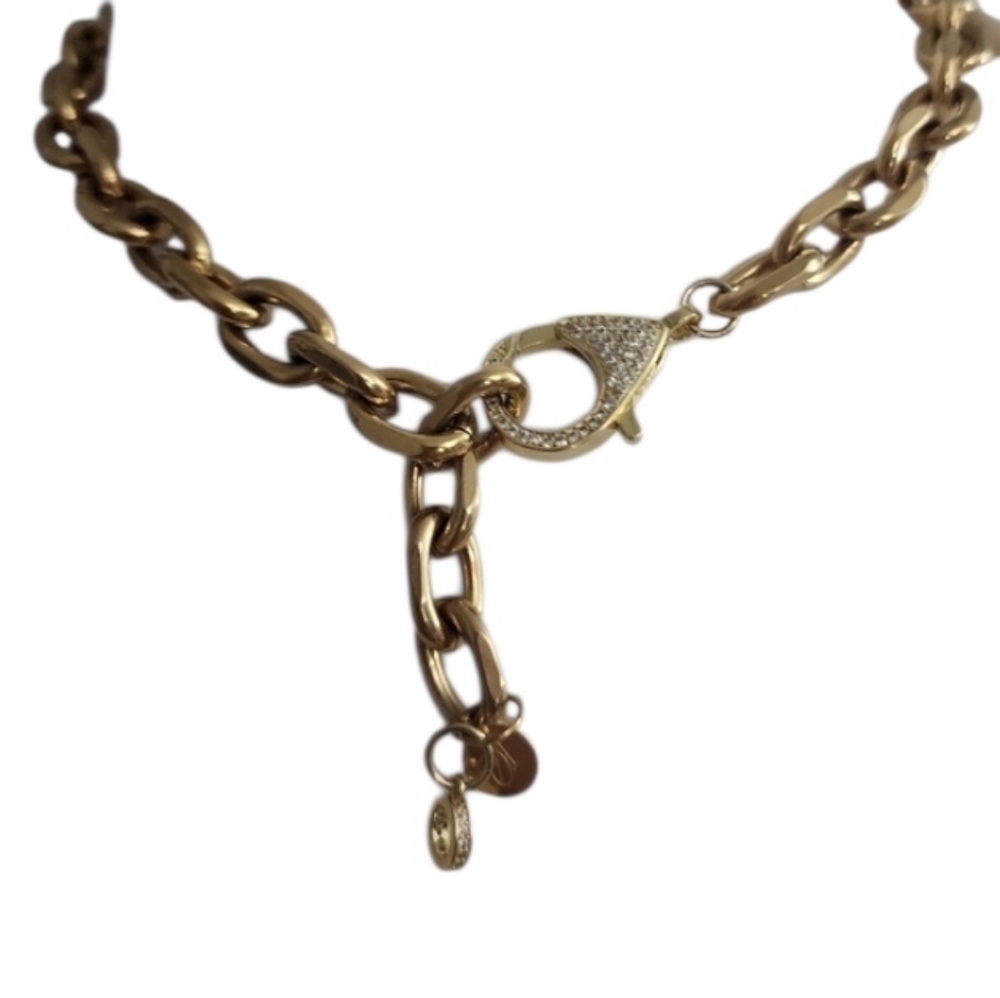 Oak & Ivy Goldtone Rhinestone Chain Necklace